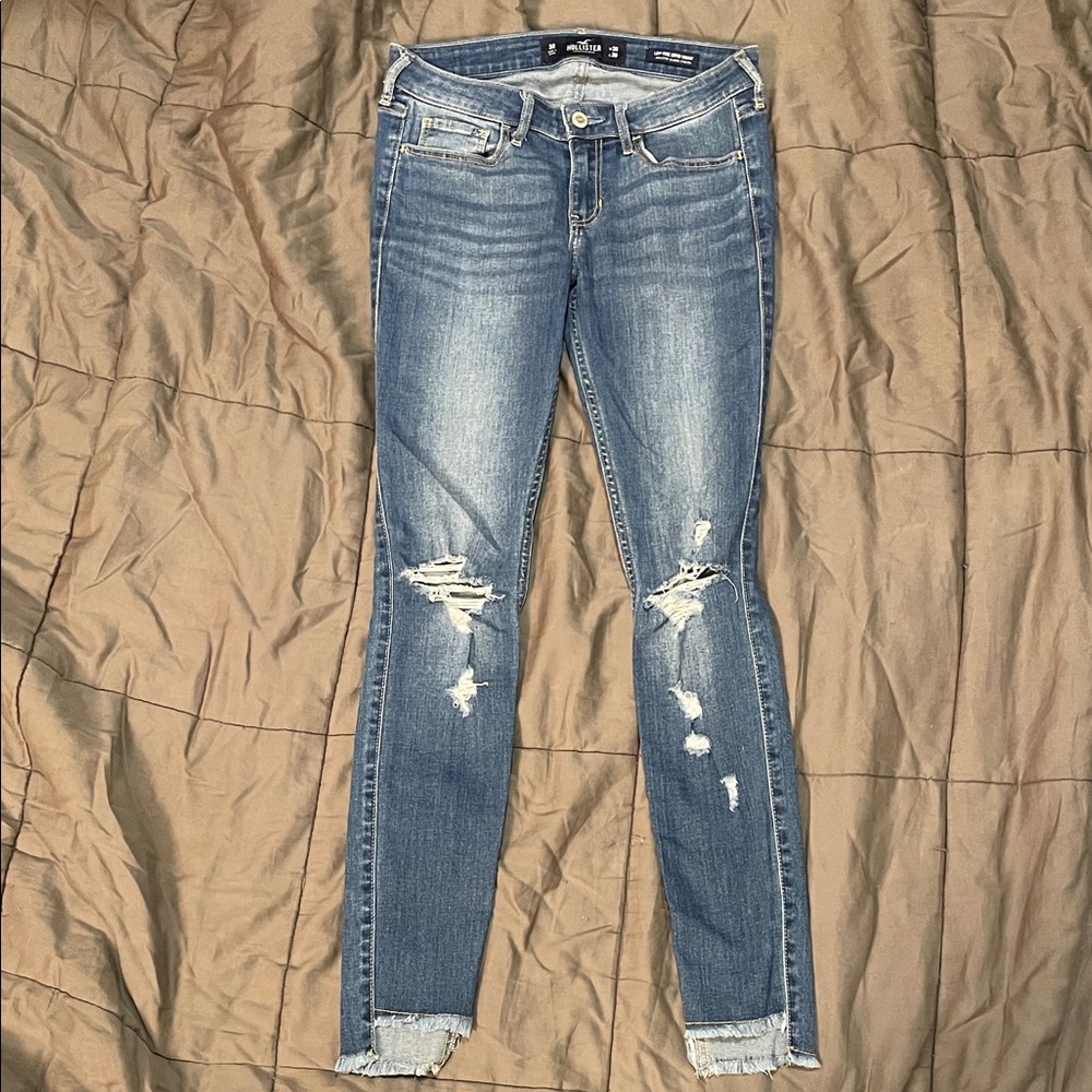 Hollister Light Blue Distressed Skinny Jeans